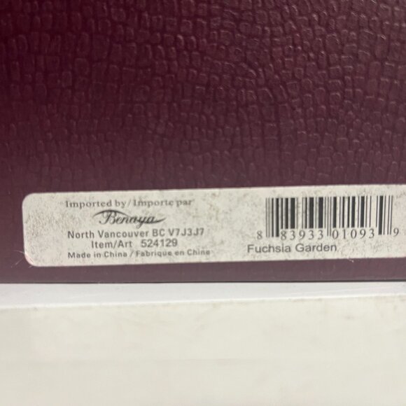 Benaya Fuchsia Garden Creamer and Sugar Bowl set with spoon - Picture 8 of 8